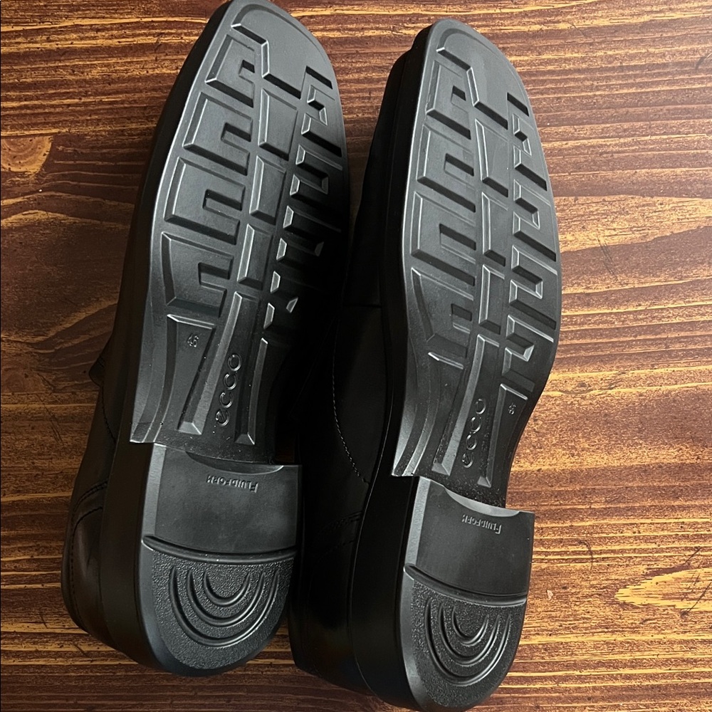 Ecco Black Leather Slip-On Loafers Helsinki 2 - Picture 2 of 5